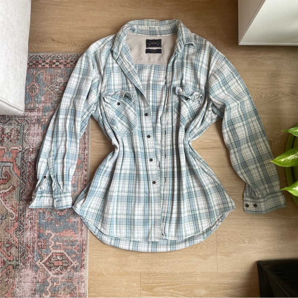 Plaid Button-Up Shirt